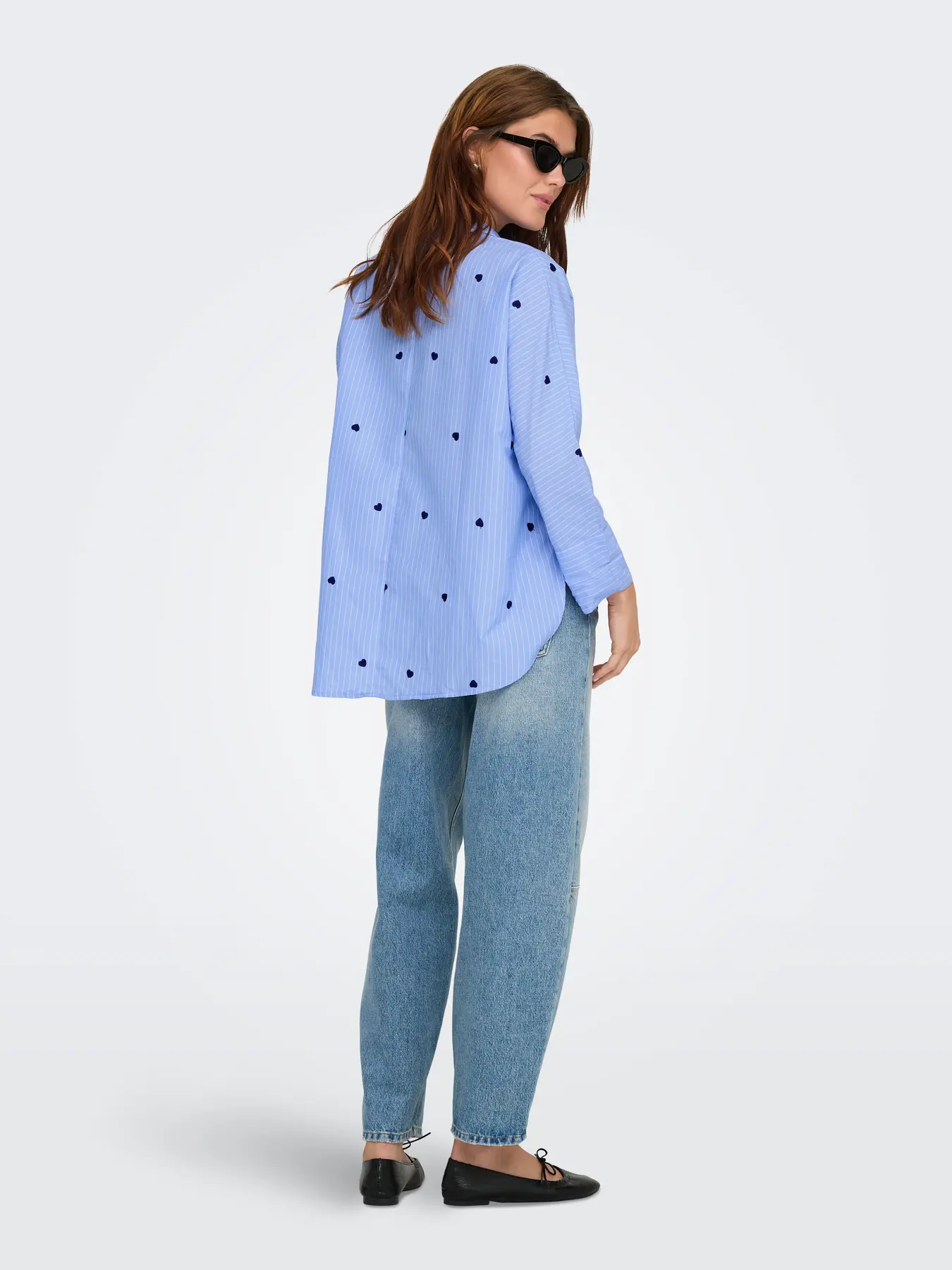 Camisa bordada ONLY ONLNEW LINA GRACE en azul