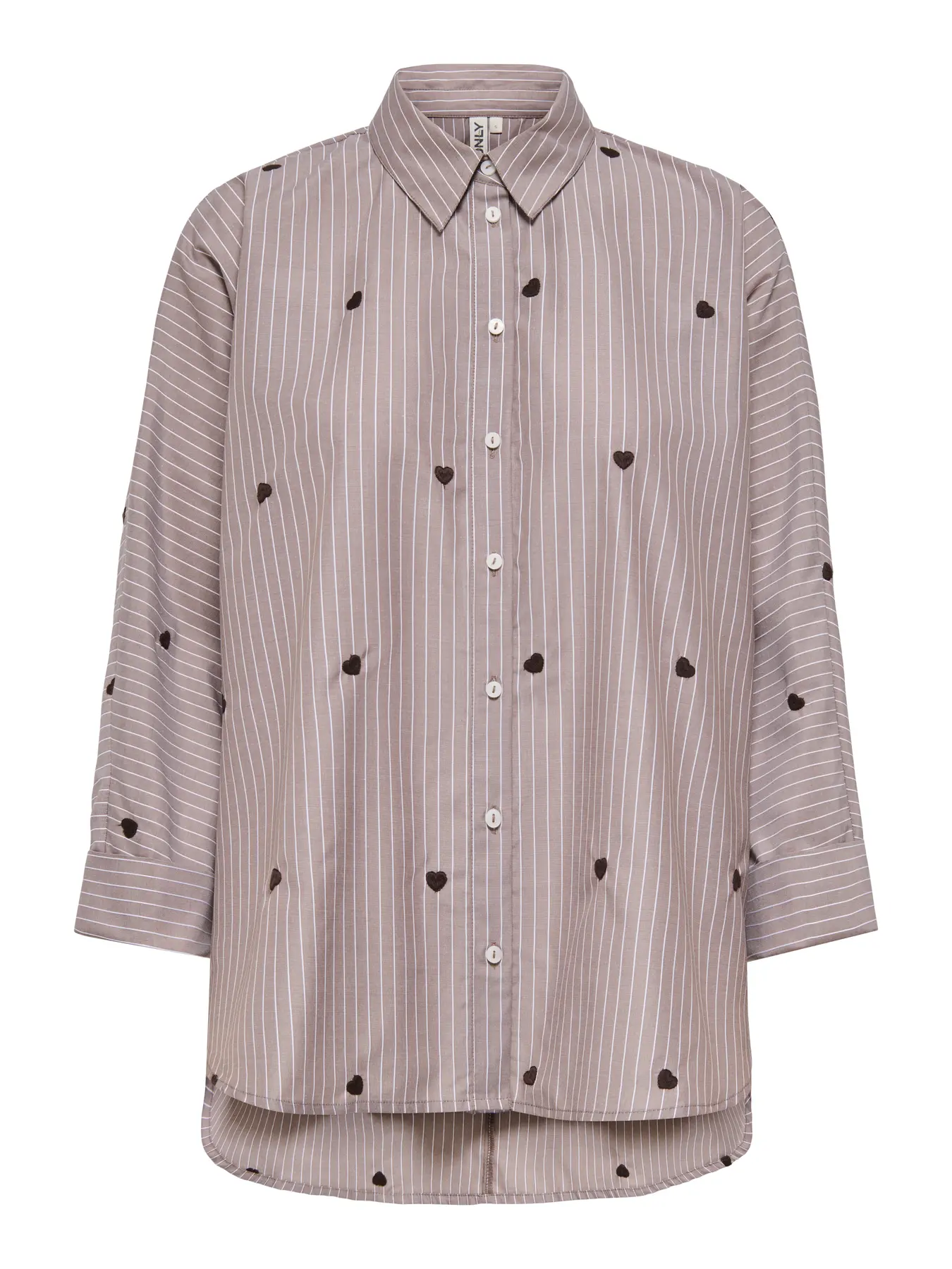 Camisa bordada ONLY ONLNEW LINA GRACE en marrón - Imagen 2